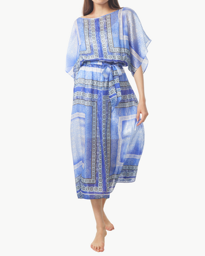 REESE DRESS IN BLUE BAVARIAN PRINT