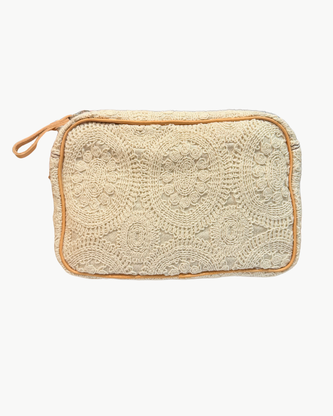 EMBROIDERED SHOPPING BAG IN CREAM/NATURAL