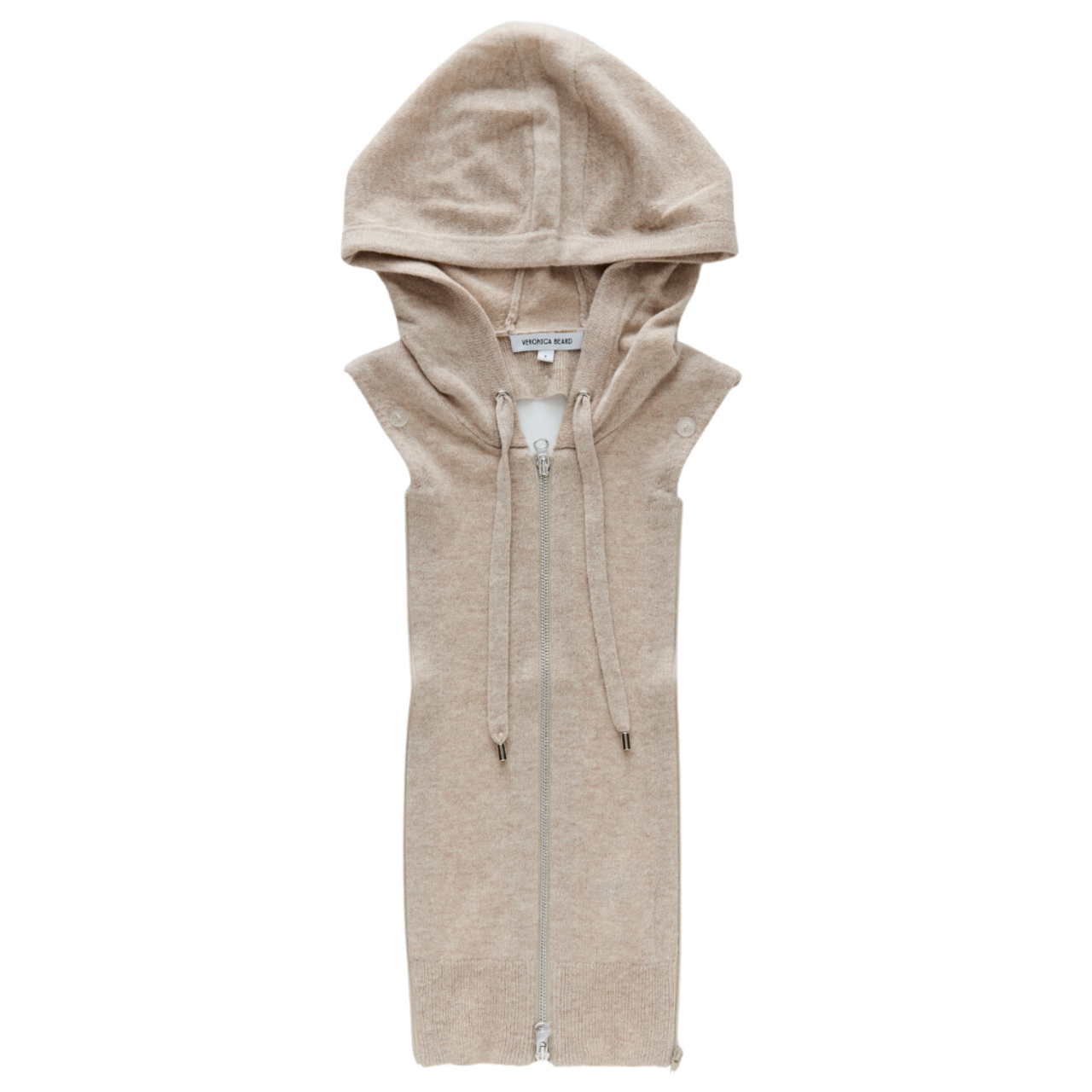 CASHMERE HOODIE DICKEY IN OATMEAL