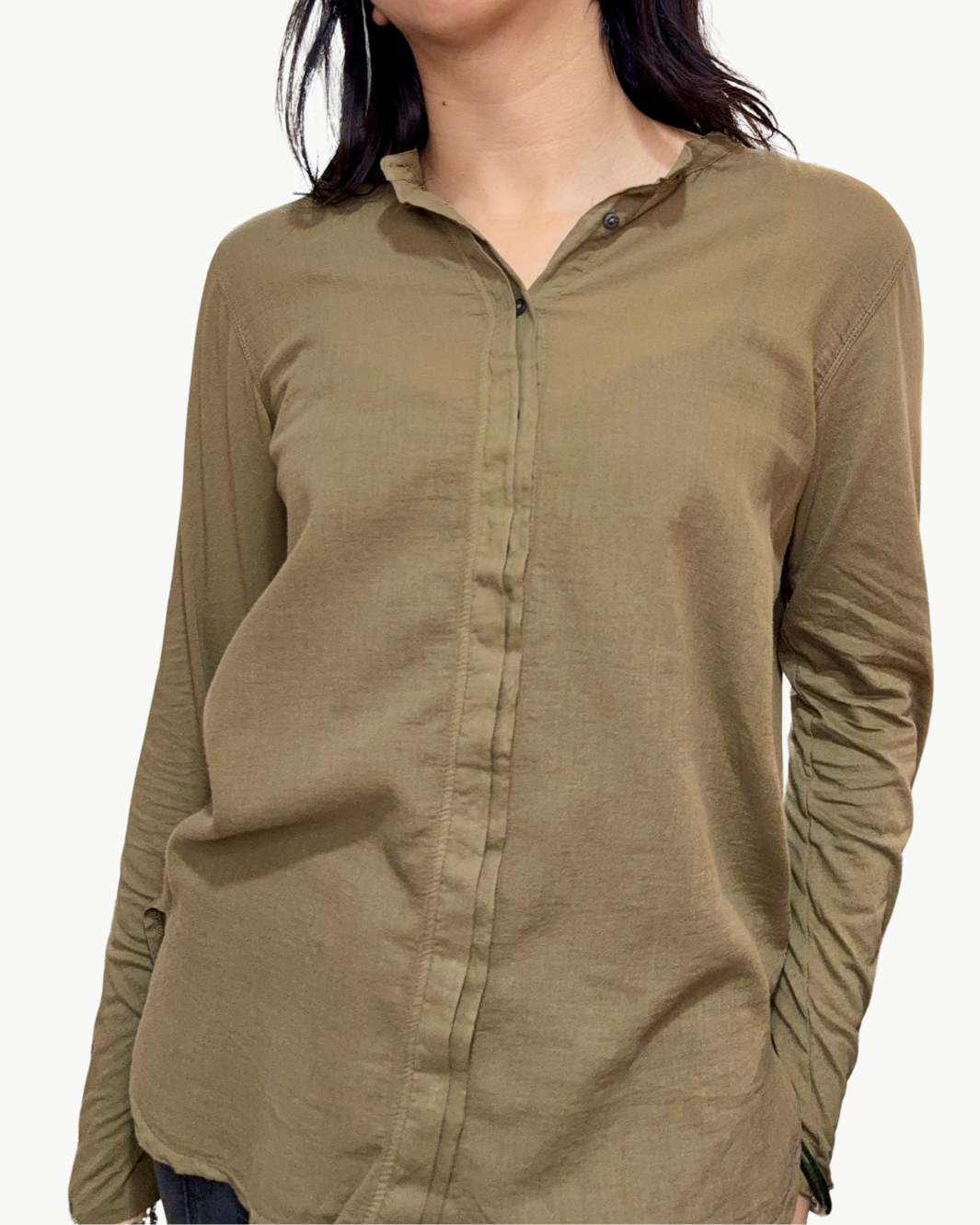 TALVA KNITTED SHIRT IN MOSS