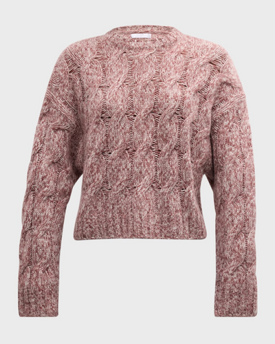 TRISTAN M MARLED CREWNECK PULLOVER IN MARLED CIMARRON