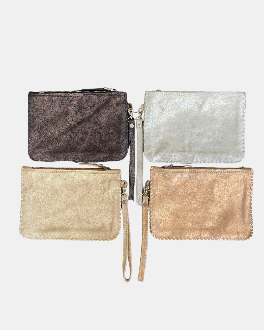 LAILA WRISTLET POUCH IN ROSE GOLD - Romi Boutique