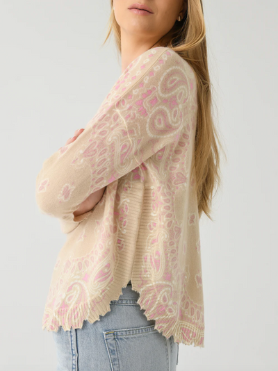 MELA BANDANA BICO SWEATER IN ORGANIC ROSE