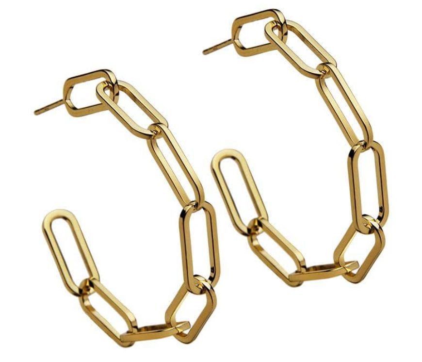 MARTA 2" HOOPS IN YELLOW GOLD