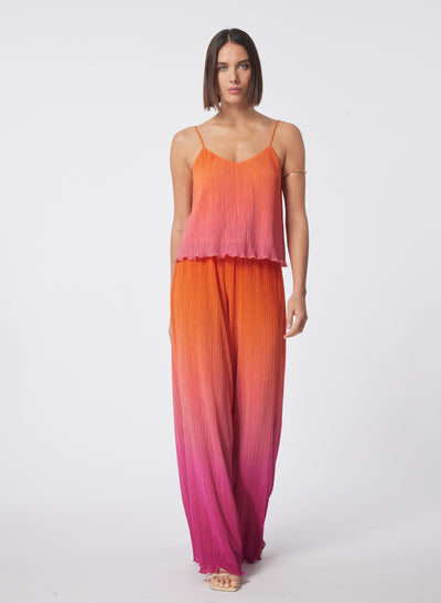 ARYA TOP IN OMBRE PLEATED