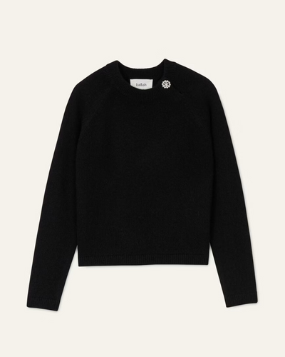 DOEL BUTTON COLLAR SWEATER IN NOIR