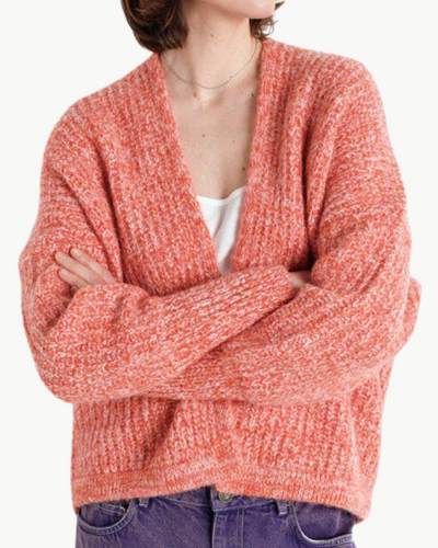 WOMEN'S CARDIGAN EAST IN MOULDED GAZPACHO