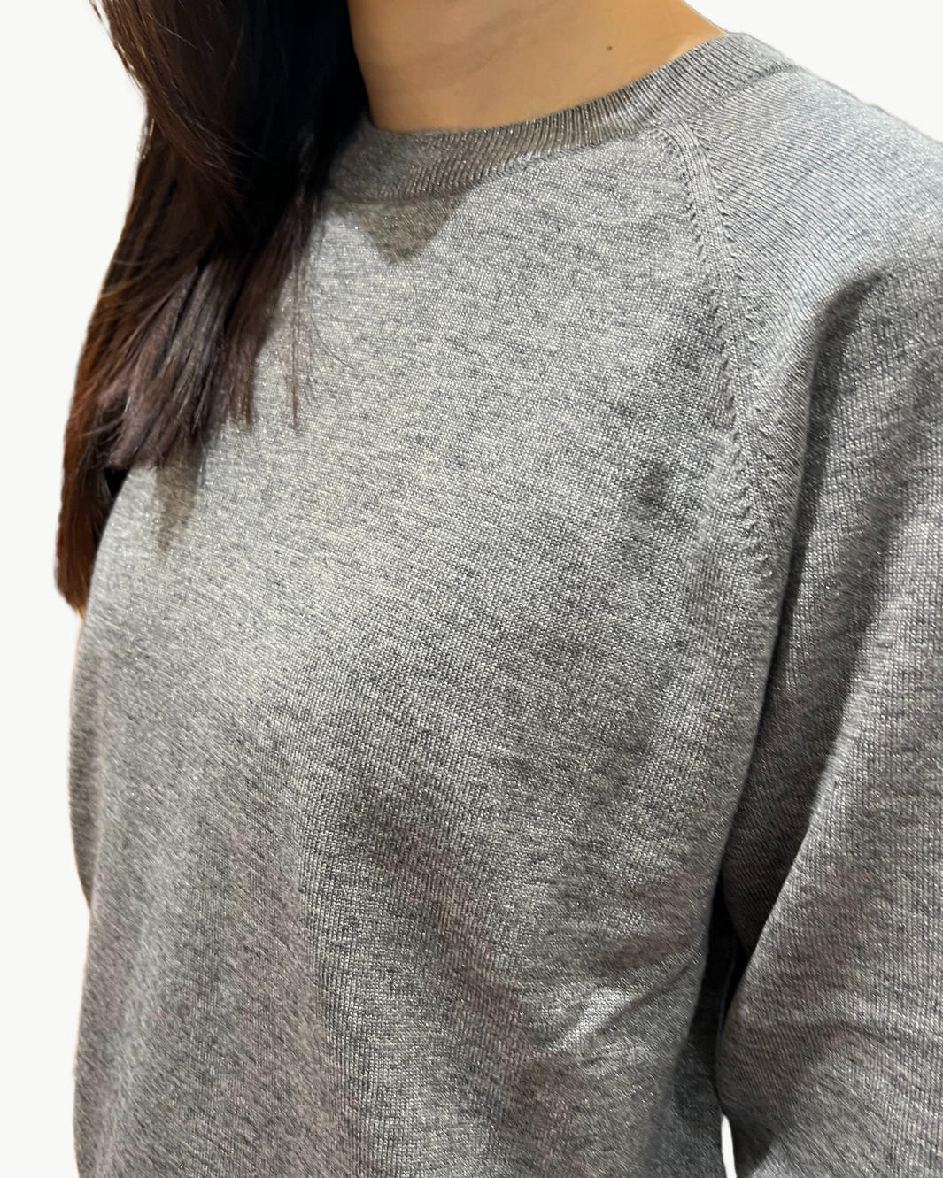 MARUM WOMAN KNIT PULLOVER IN MIDDLE GREY