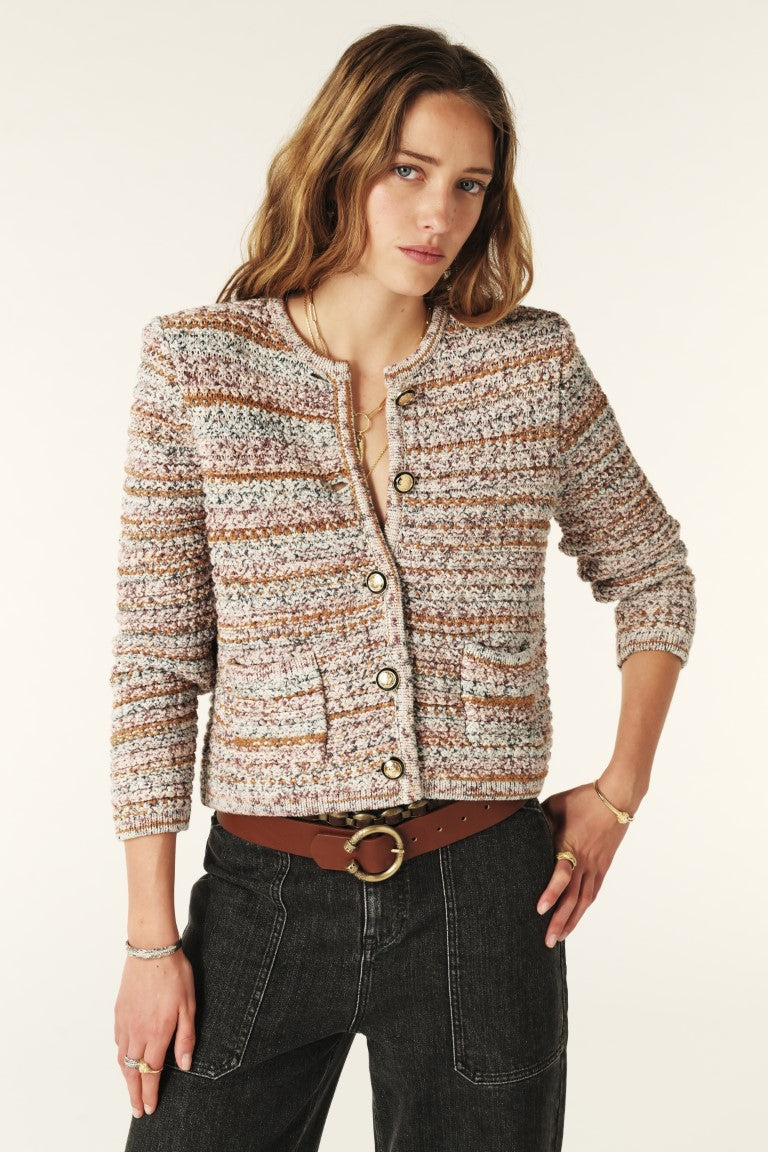 GUSPA CARDIGAN IN BEIGE