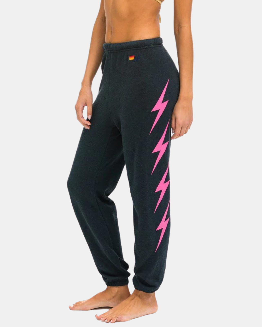 BOLT 4 SWEATPANTS IN CHARCOAL/NEON PINK