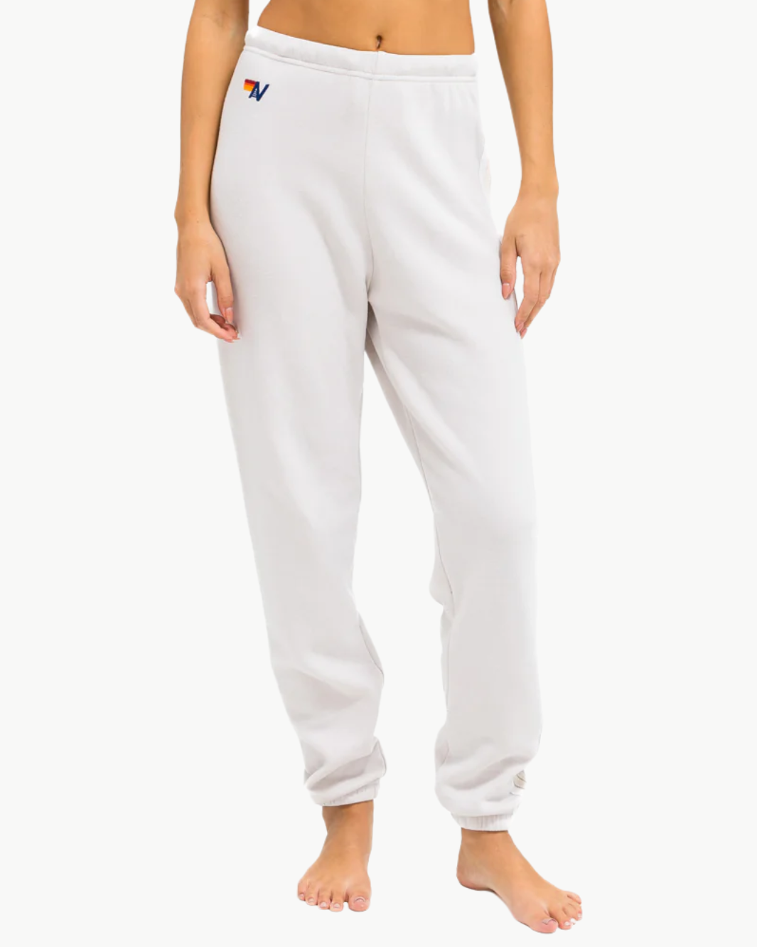 5 STRIPE WOMENS SWEATPANT IN DOVE GREY/WHITE GREY