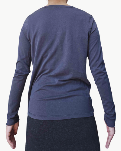 TIDIAN WOMAN KNIT T-SHIRT IN CHARCOAL