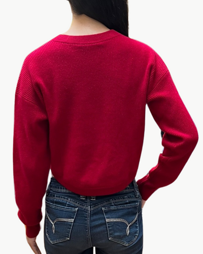 SHAKER SHRUG IN RUBY