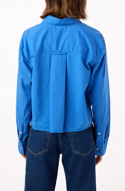 RUTH CROP SHIRT IN FRENCH BLUE