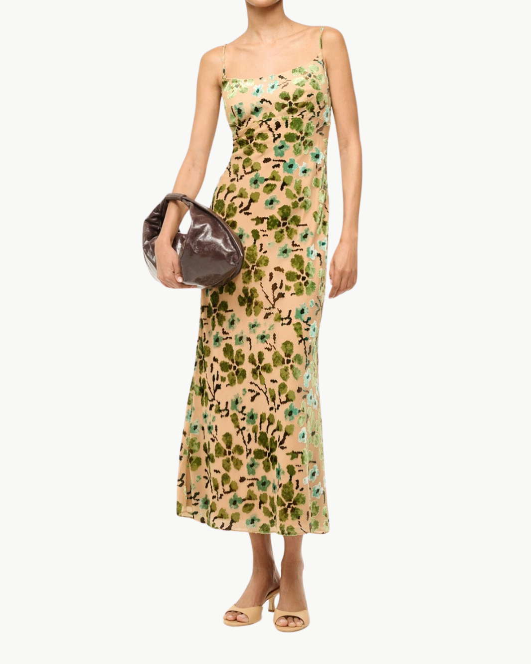 DIANNA DRESS IN MOSS FLORAL TAPESTRY