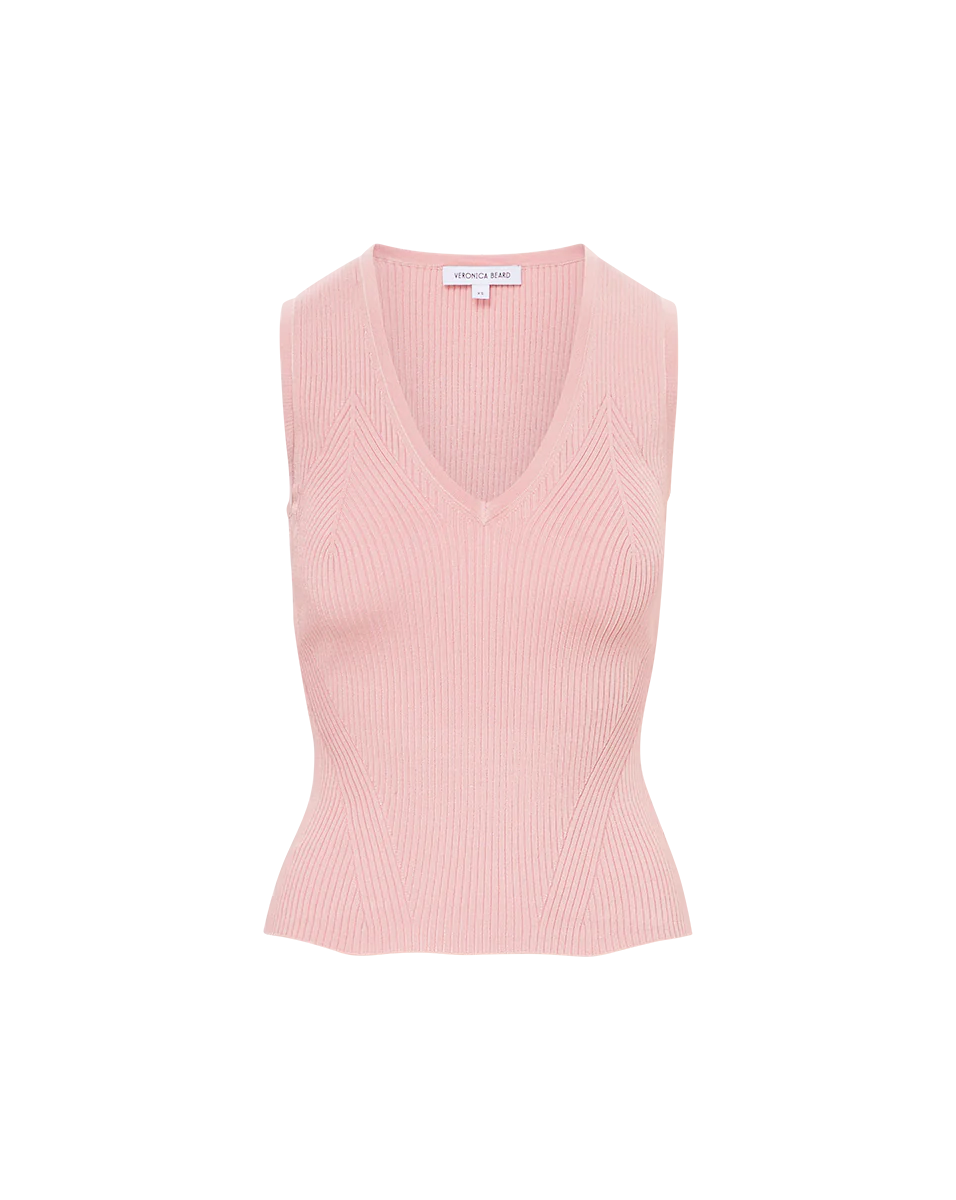 SID SLEEVELESS PULLOVER IN PINK CLAY