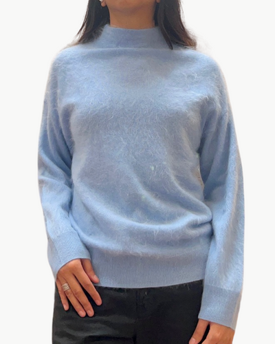 MORGAN CASHMERE MOCK NECK IN SKY