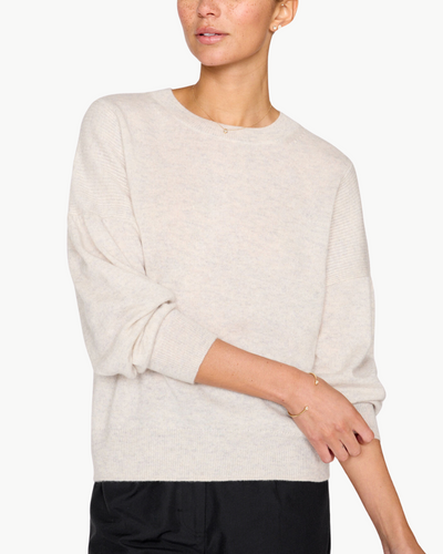 ARIE CREWNECK SWEATER IN MIST MELANGE