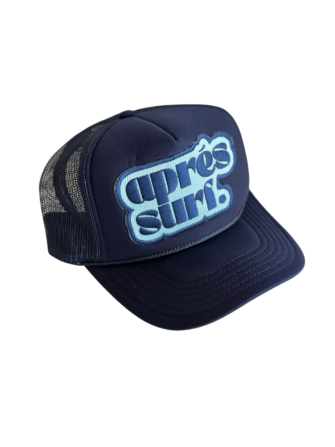 APRES SURF PATCH TRUCKER HAT IN NAVY