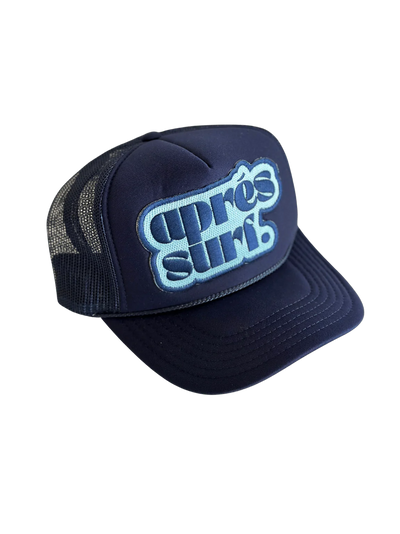 APRES SURF PATCH TRUCKER HAT IN NAVY