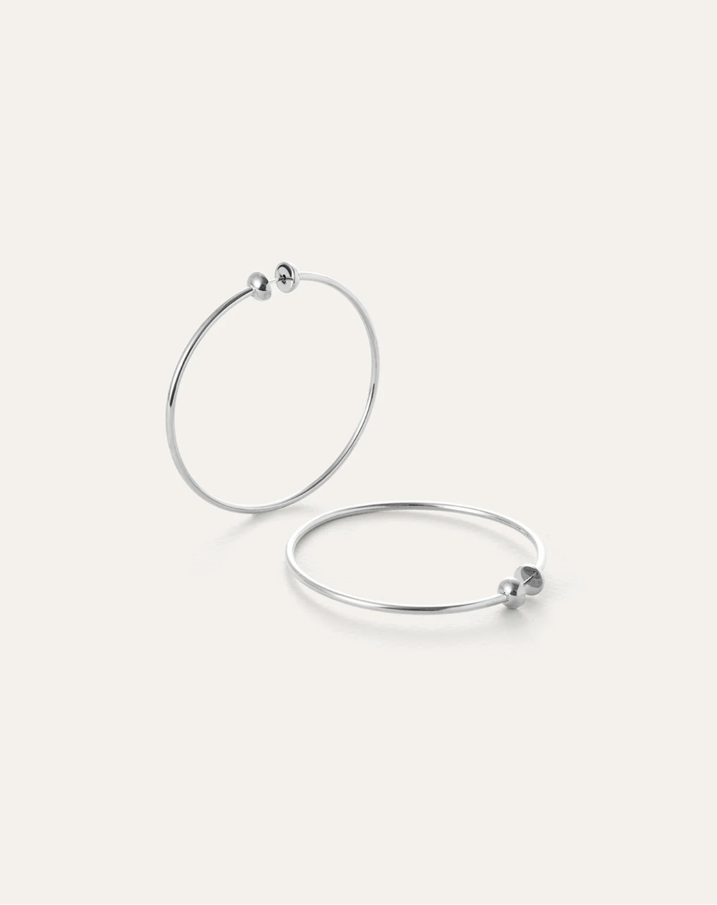 ICON HOOPS SMALL IN RHODIUM