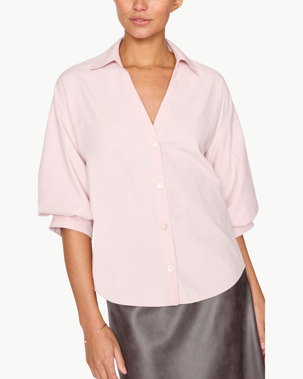 KATE SHIRT IN ROSE QUARTZ