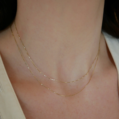 DOUBLE STRAND LIQUID GOLD NECKLACE