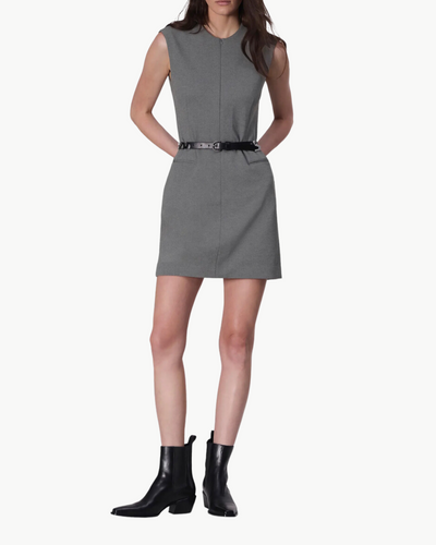 TINA PONTE DRESS IN CHARCOAL