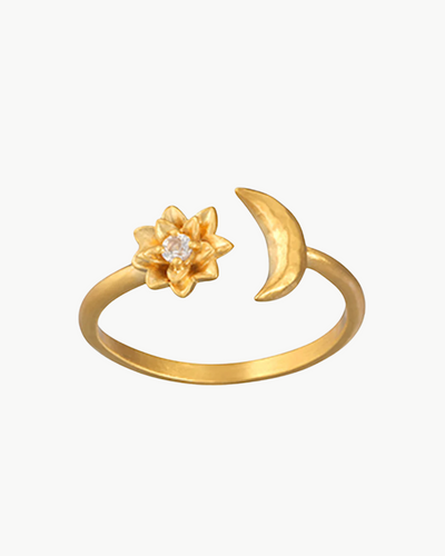 SPIRIT IN TRANSFORMATION LOTUS MOON RING