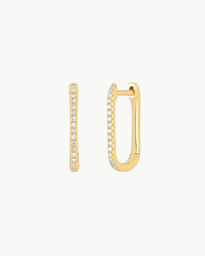 DIAMOND LOLA HOOP EARRINGS IN 14K YELLOW GOLD