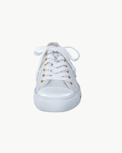 SOPHIE SNEAKER IN WHITE CRINKLED PATENT