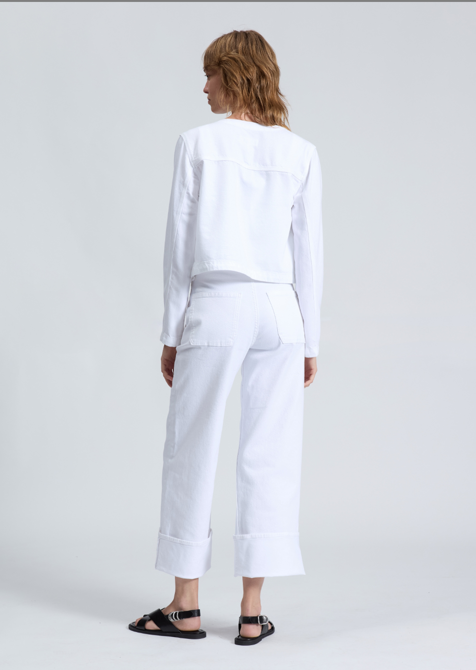 FEATHERWEIGHT DREW JACKET IN OPTIC WHITE