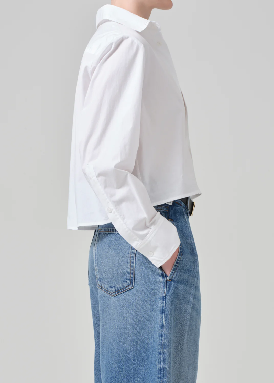 FINO CROPPED SHIRT IN OPTIC WHITE