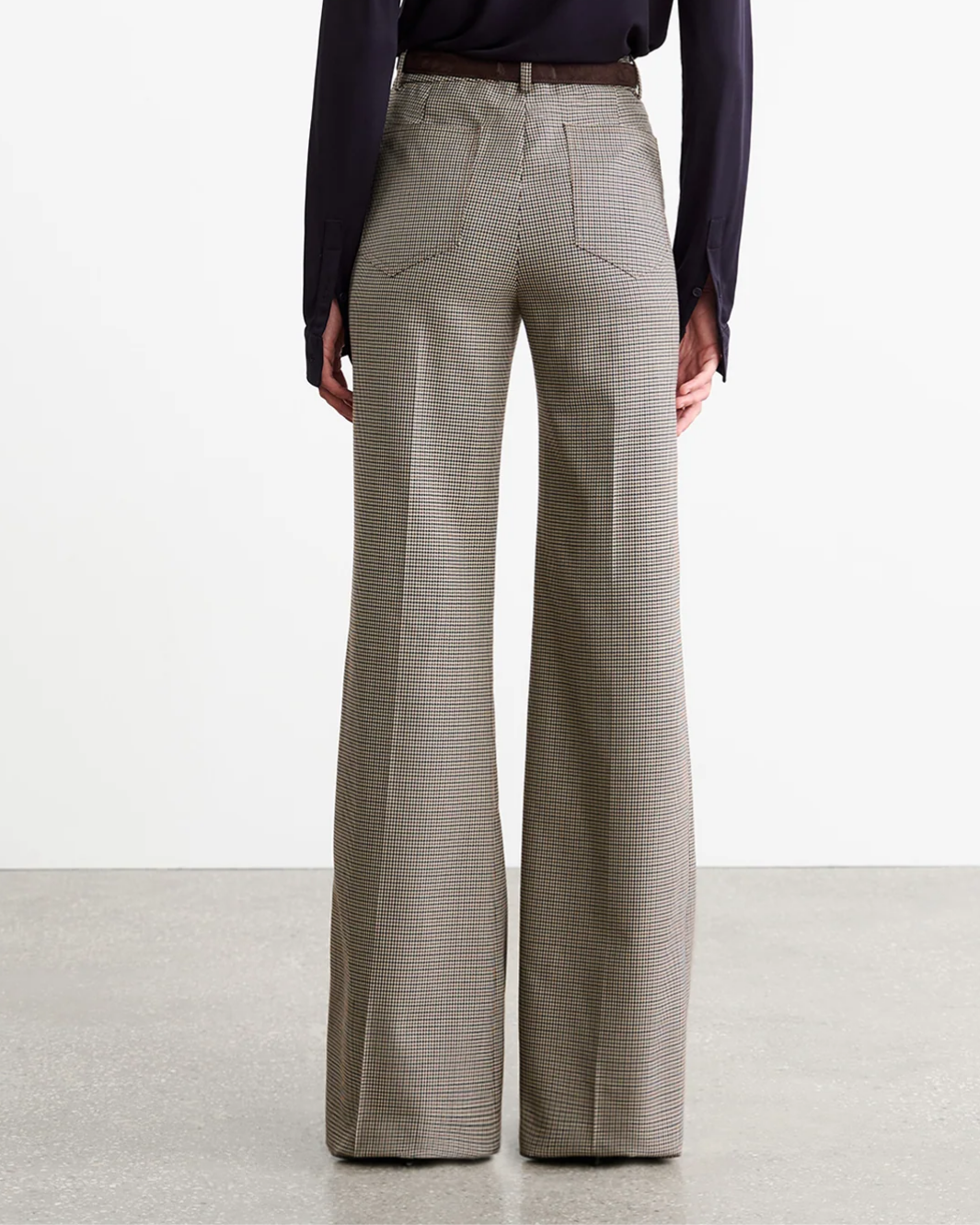 CHRISTOPHE PANT IN BROWN HOUNDSTOOTH