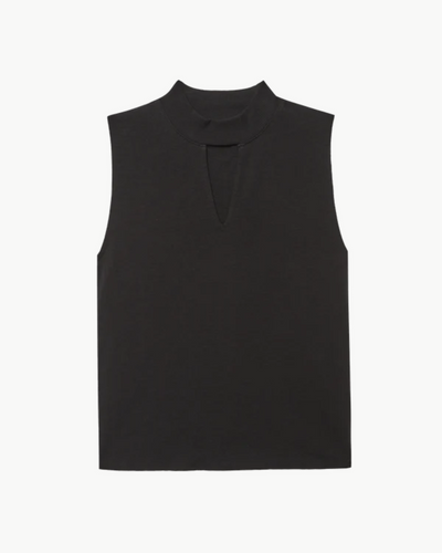 ALBA MOCK NECK TOP IN JET BLACK