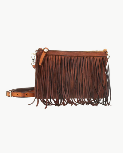 ZEFIRO SMALL POCHETTE IN COGNAC