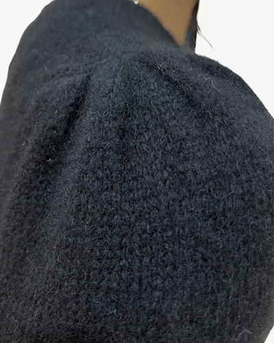 MARNIE PUFF-SLEEVE PULLOVER IN BLACK