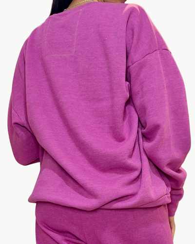 DAYDREAM CREW SWEATSHIRT IN MAGENTA