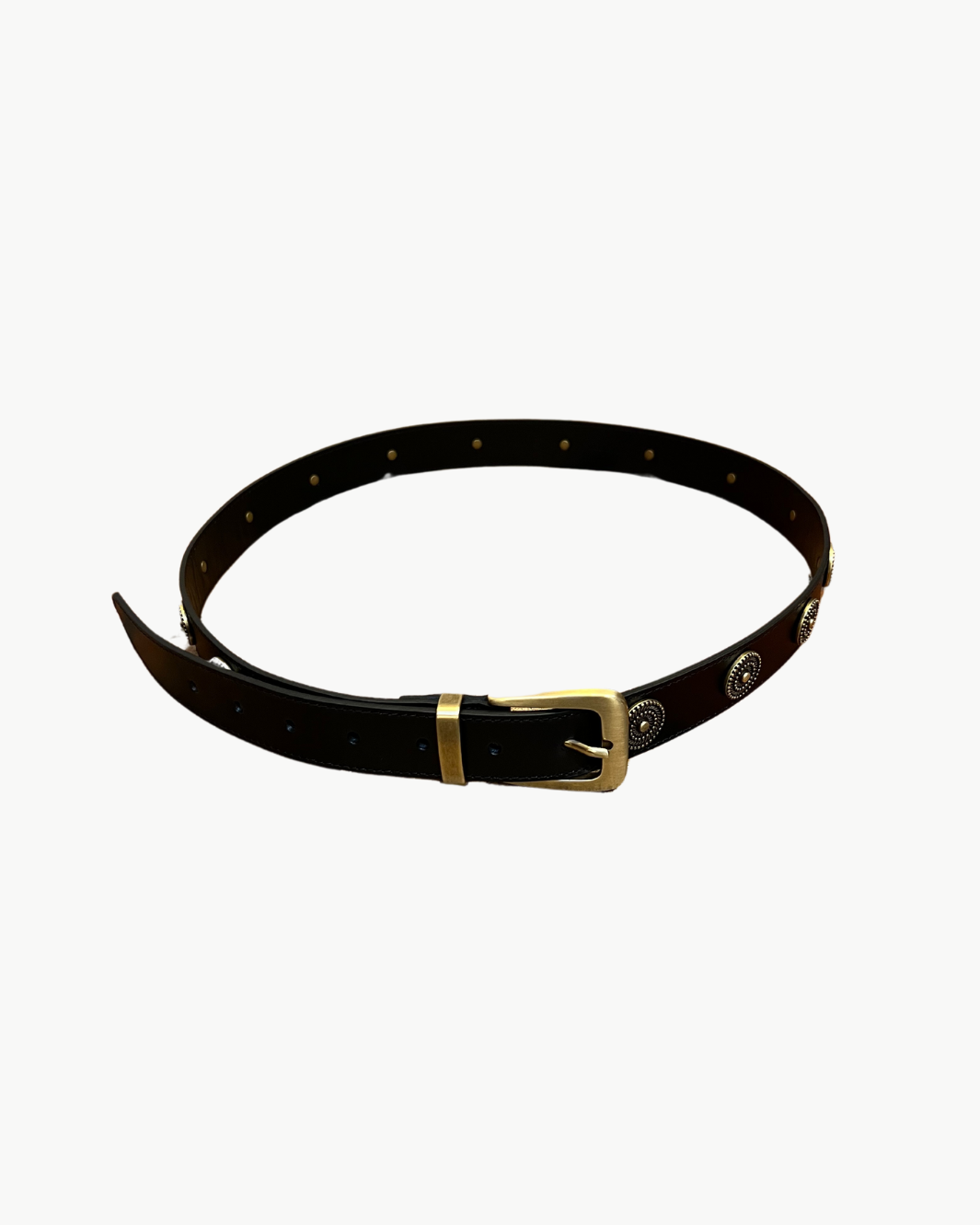 MEDALLION STUD BELT IN BLACK