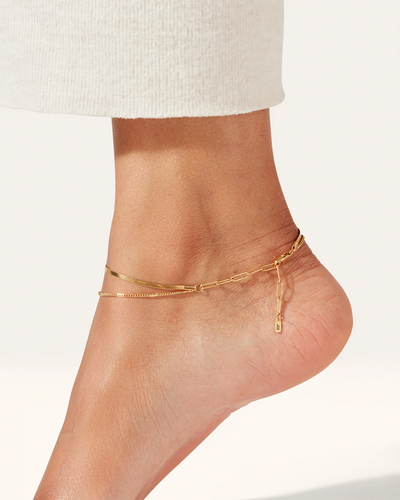 SURFSIDE ANKLET IN HIGH POLISH GOLD