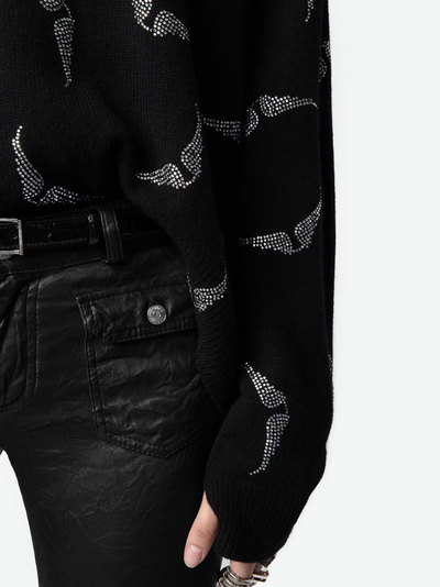 MARKUS WS STRASS WINGS IN NOIR