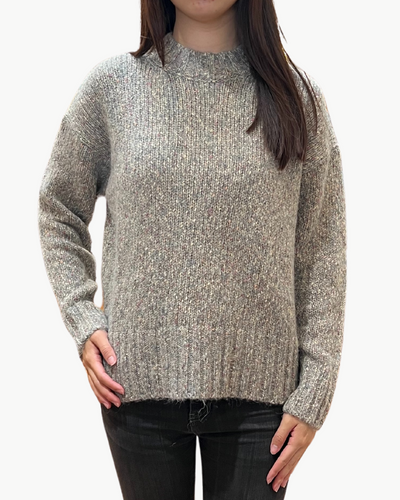 MARAL WOMAN KNIT PULLOVER IN HEATHER GREY