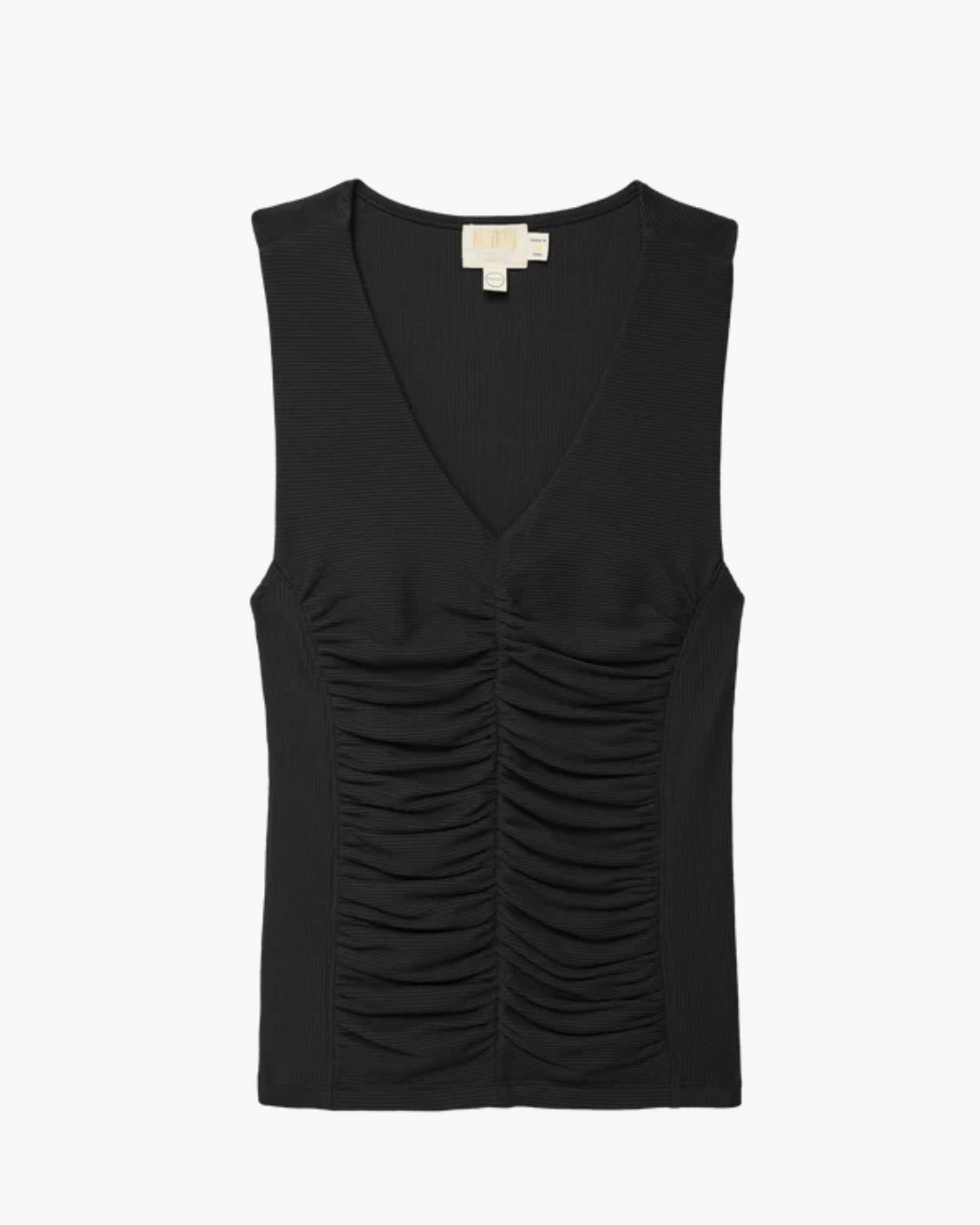 TARA V-NECK TANK IN JET BLACK