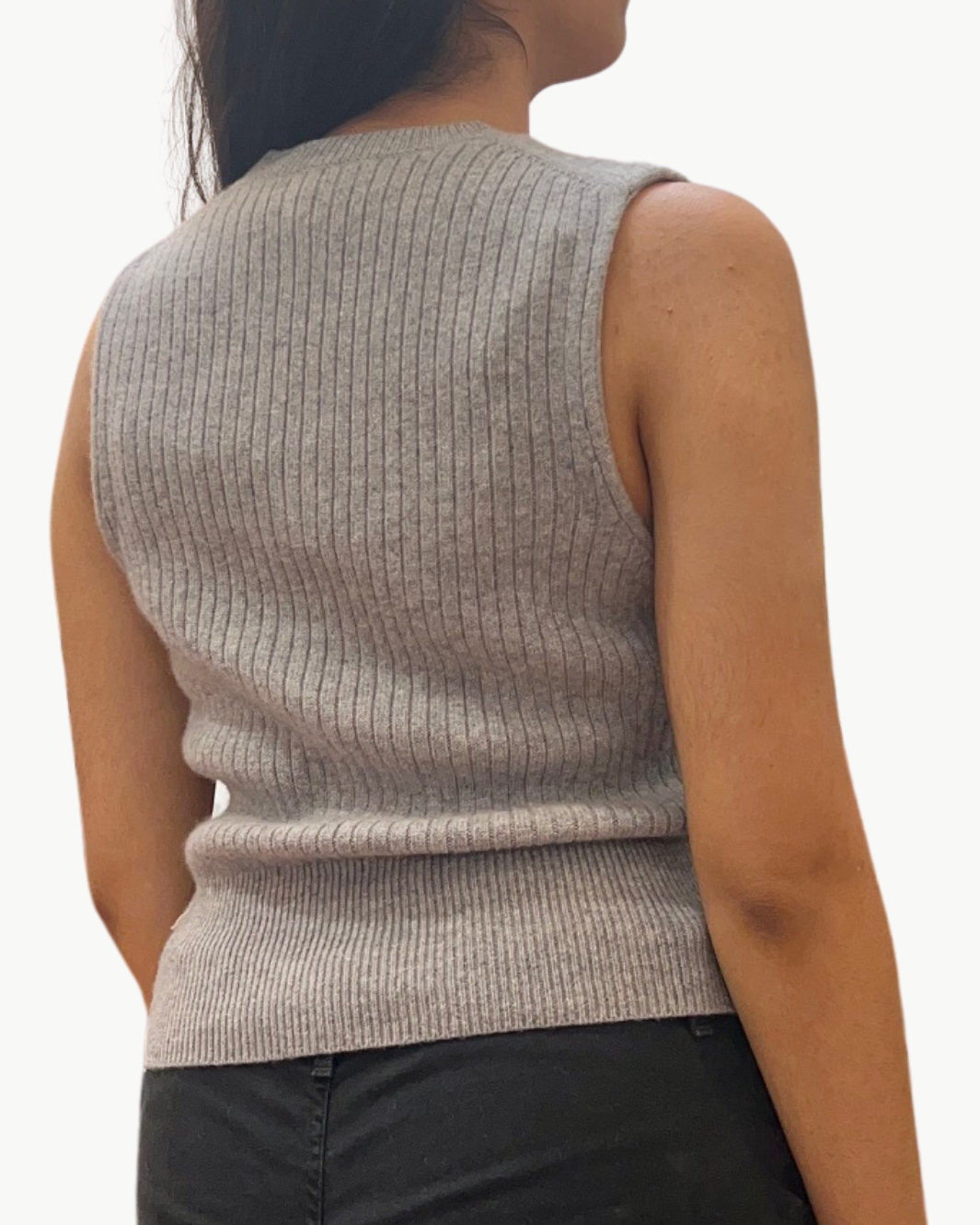 IKER SWEATER VEST IN HEATHER GREY