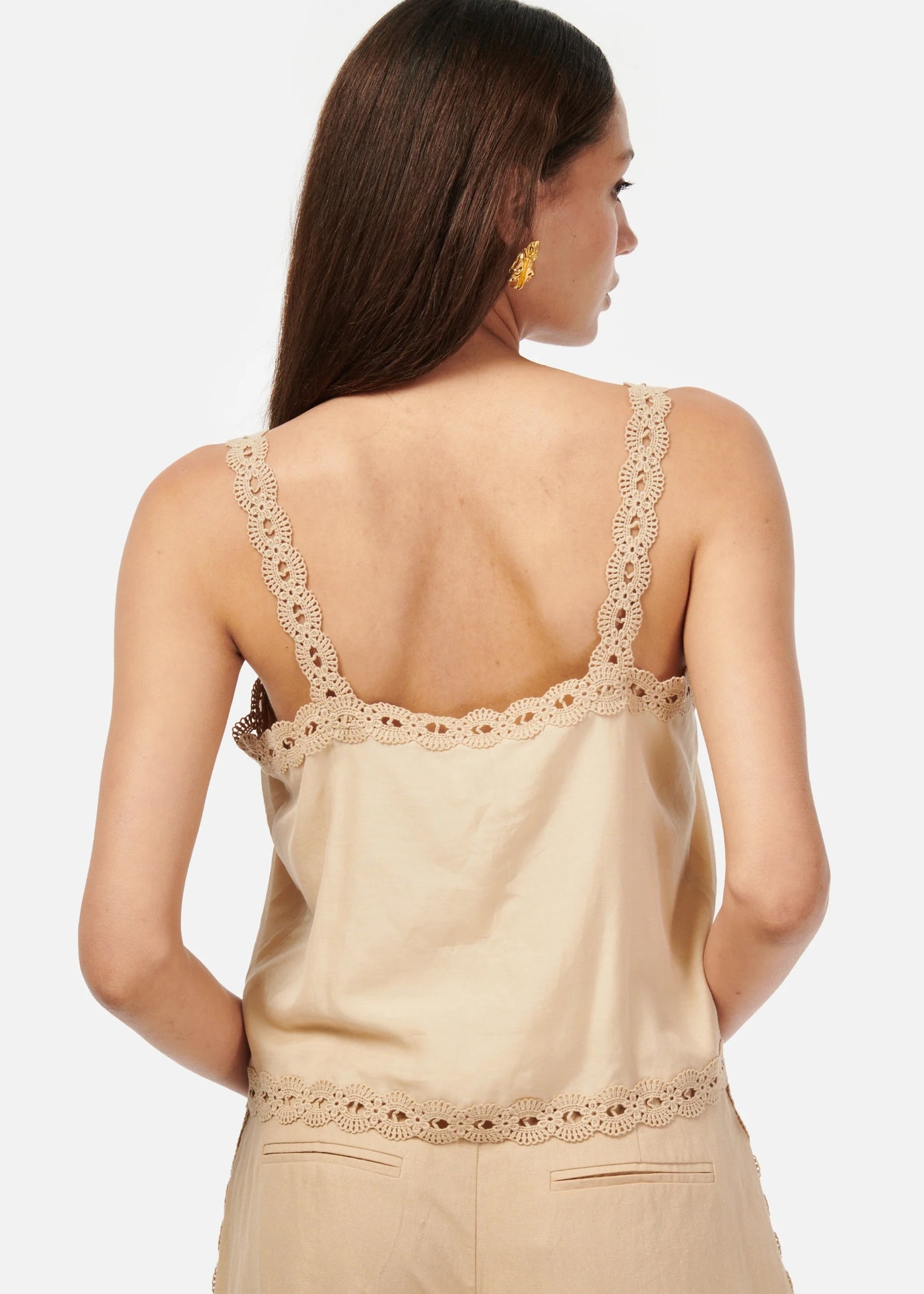 ALESSANDRA COTTON CAMISOLE IN IRISH CREAM