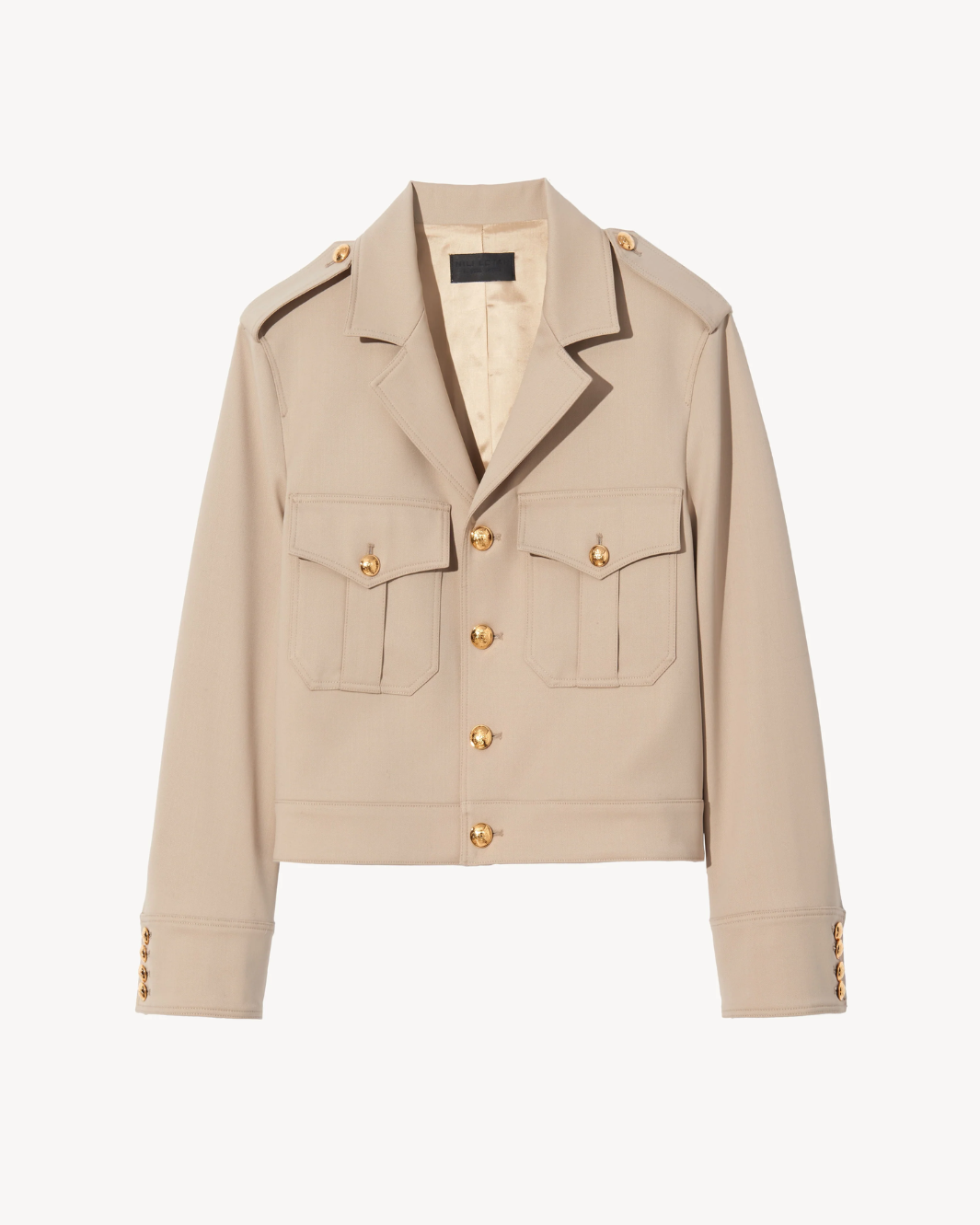 LISE CROPPED MILITARY BLAZER IN ROOSEVELT KHAKI