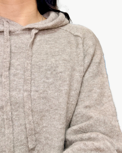 MACLE HOODY KNIT PULLOVER IN CLAY