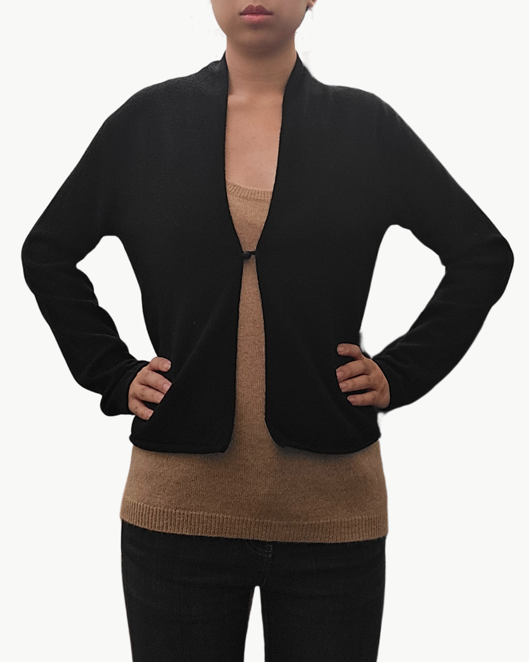 JANIE CASHMERE CARDIGAN IN BLACK