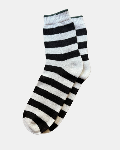 CASHMERE TIPPED STRIPE SOCKS