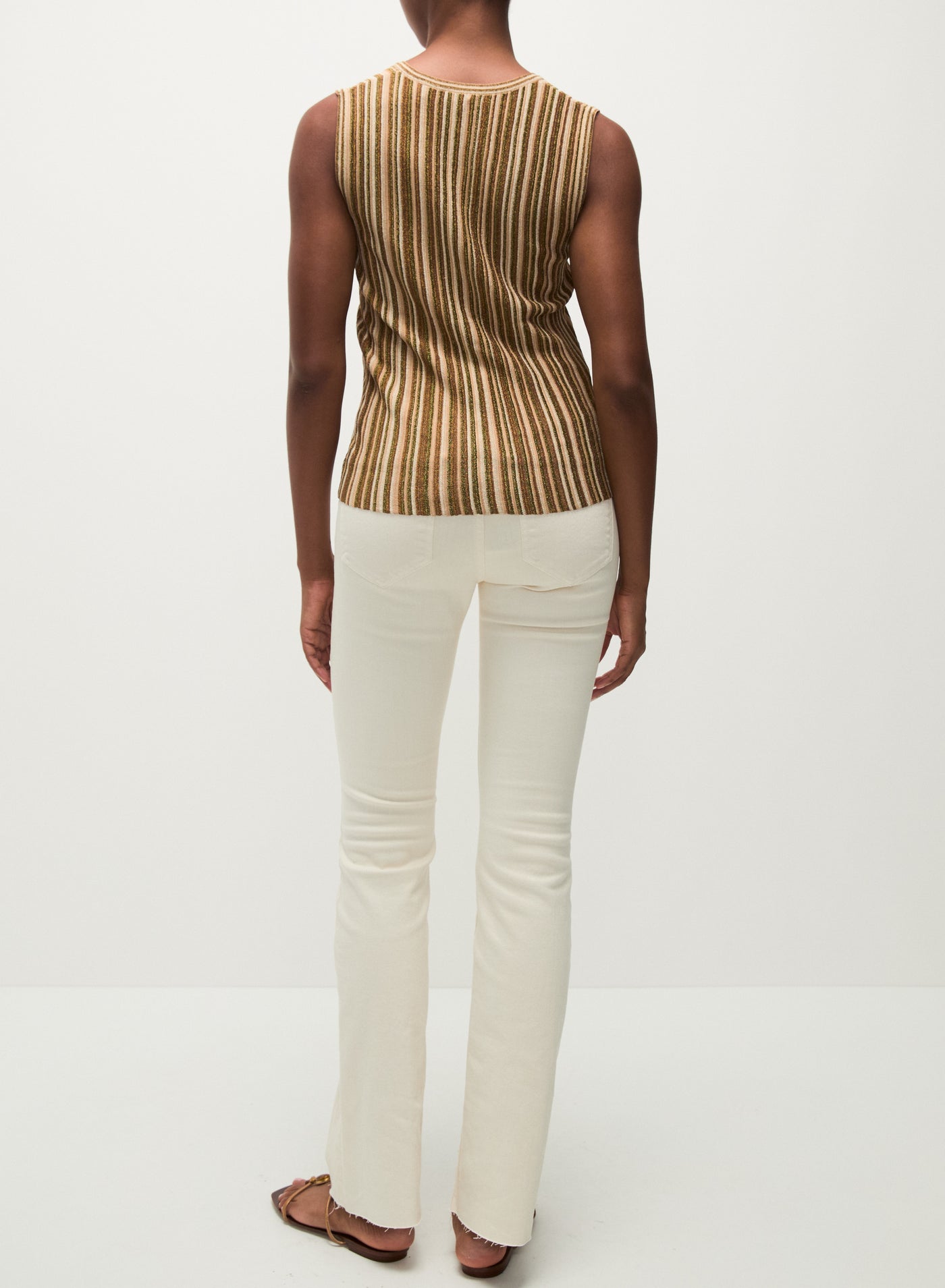 SID SLEEVELESS PULLOVER IN GOLD/BRONZE